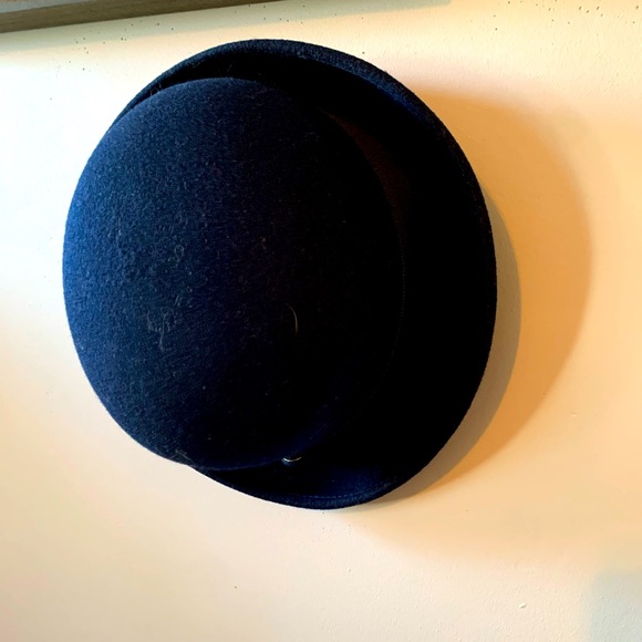 Bollman felt wool hat in navy blue with ribbon - Picture 2 of 6